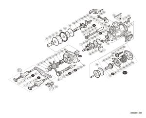 Photo1: [SHIMANO] Genuine Spare Parts for 16 Scorpion 71 HG Product code: 034731 **Back-order (Shipping in 3-4 weeks after receiving order)