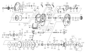 Photo1: [DAIWA] Genuine Spare Parts for 23 SALTIST TW 400 PE SPECIAL 400XH Product code: 00631040 **Back-order (Shipping in 3-4 weeks after receiving order)