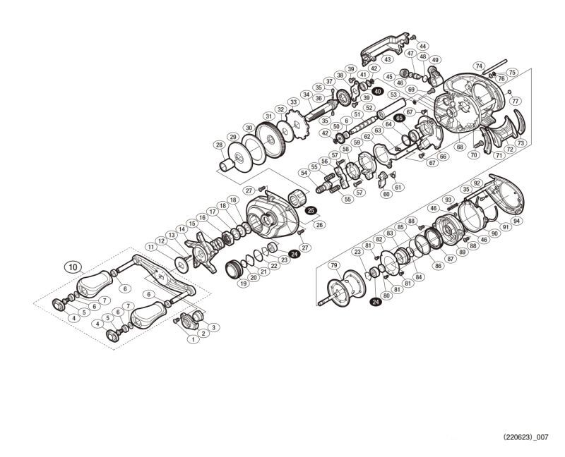 SHIMANO] Genuine Spare Parts for 19 SLX MGL 71 XG Product code