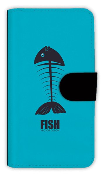 Photo1: 【Angler's Case】【Notebook Type】Cell-phone Case - Bone Fish - (built-to-order) (Product code：diary2015110412) (1)