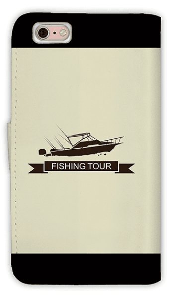 Angler's Case】【Notebook Type】Cell-phone Case - Boat Fishing