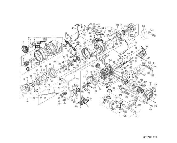 Photo1: [SHIMANO] Genuine Spare Parts for 20 STELLA SW 8000PG Product Code: 039668 **Back-order (Shipping in 3-4 weeks after receiving order) (1)