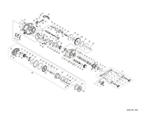 Photo1: [SHIMANO] Genuine Spare Parts for 22 SLX DC XT 70 XG Product code: 044723 **Back-order (Shipping in 3-4 weeks after receiving order) (1)