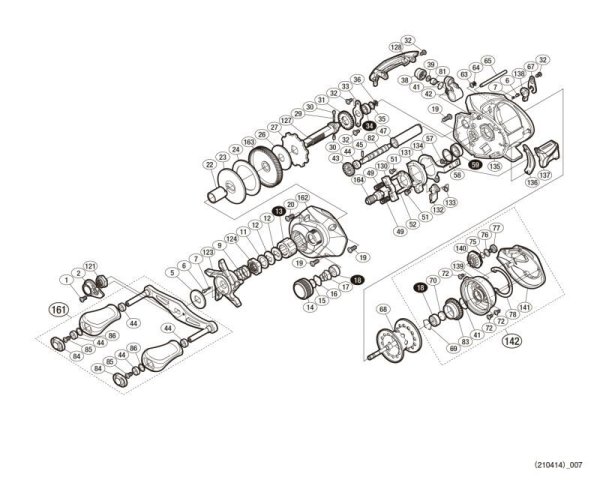 Photo1: [SHIMANO] Genuine Spare Parts for 16 CASITAS MGL 101HG Product code: 036162 **Back-order (Shipping in 3-4 weeks after receiving order) (1)