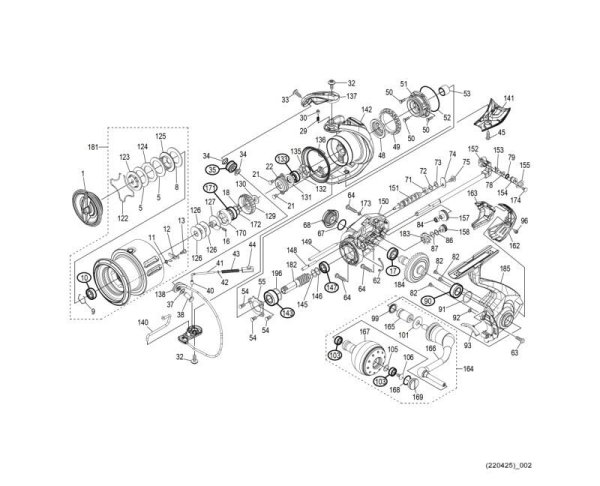 Photo1: [SHIMANO] Genuine Spare Parts for 21 TWIN POWER XD 4000XG Product Code: 042934 **Back-order (Shipping in 3-4 weeks after receiving order) (1)