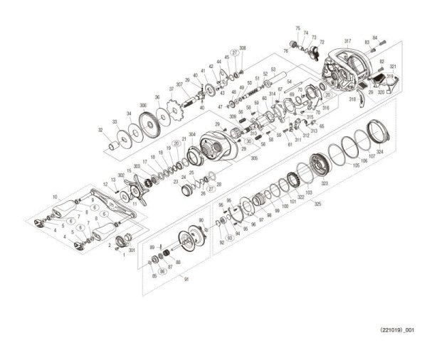 Photo1: [SHIMANO] Genuine Spare Parts for 23 Metanium 101HG LEFT Product code: 046123 **Back-order (Shipping in 3-4 weeks after receiving order) (1)