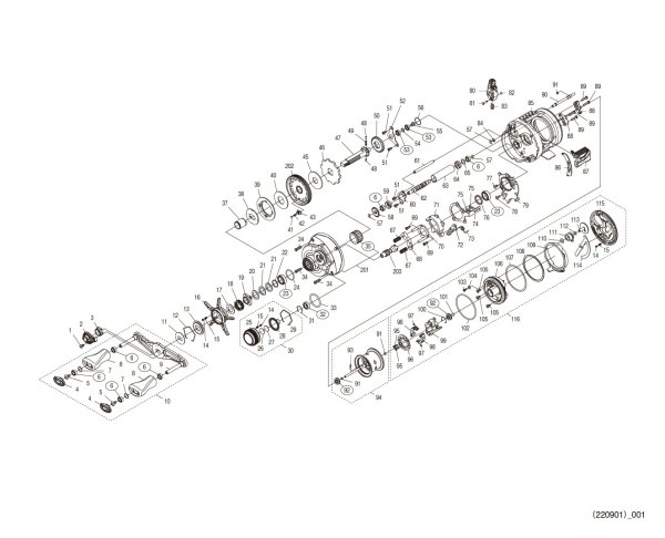 Photo1: [SHIMANO] Genuine Spare Parts for 23 CALCUTTA CONQUEST BFS HG LEFT Product code: 045690**Back-order (Shipping in 3-4 weeks after receiving order) (1)