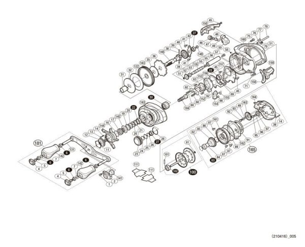 Photo1: [SHIMANO] Genuine Spare Parts for 16 Metanium MGL XG LEFT Product code: 035356 **Back-order (Shipping in 3-4 weeks after receiving order) (1)