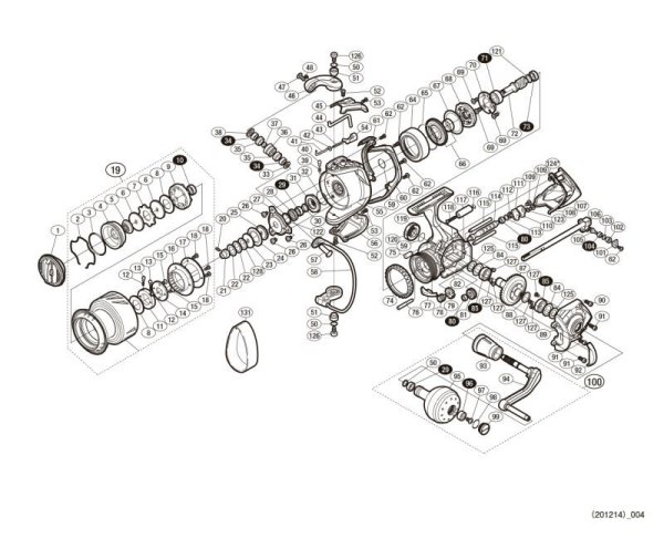 Photo1: [SHIMANO] Genuine Spare Parts for 13 STELLA SW 5000HG Product Code: 030634 **Back-order (Shipping in 3-4 weeks after receiving order) (1)