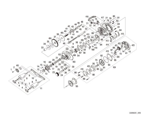 Photo1: [SHIMANO] Genuine Spare Parts for 21 Scorpion DC 21 151 Product code: 043078 **Back-order (Shipping in 3-4 weeks after receiving order) (1)