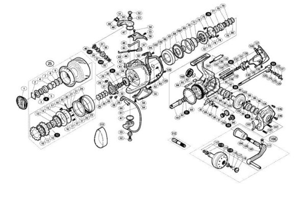 Photo1: [SHIMANO] Genuine Spare Parts for 13 STELLA SW 8000PG Product Code: 030696 **Back-order (Shipping in 3-4 weeks after receiving order) (1)