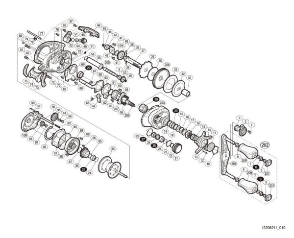 Photo1: [SHIMANO] Genuine Spare Parts for 19 Scorpion MGL 150 HG Product code: 040336 **Back-order (Shipping in 3-4 weeks after receiving order) (1)