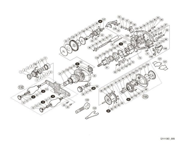 Photo1: [SHIMANO] Genuine Spare Parts for 16 Stephano 101XG Product code: 036186 **Back-order (Shipping in 3-4 weeks after receiving order) (1)