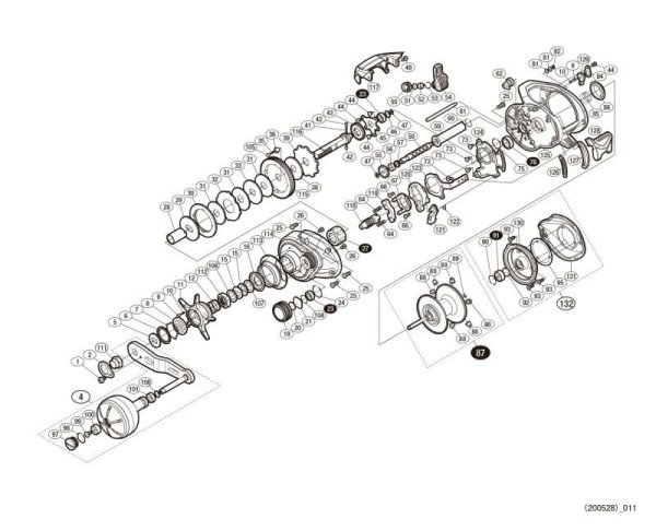 Photo1: [SHIMANO] Genuine Spare Parts for 17 GRAPPLER 301HG Product code: 037442 **Back-order (Shipping in 3-4 weeks after receiving order) (1)