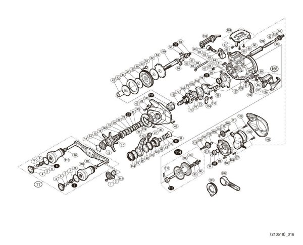 Photo1: [SHIMANO] Genuine Spare Parts for 18 ENGETSU Premium 151 PG Product code: 037923 **Back-order (Shipping in 3-4 weeks after receiving order) (1)