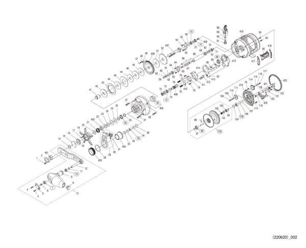 Photo1: [SHIMANO] Genuine Spare Parts for 22-23 OCEA CONQUEST 301HG LEFT Product code: 044457 **Back-order (Shipping in 3-4 weeks after receiving order) (1)