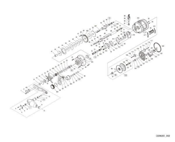 Photo1: [SHIMANO] Genuine Spare Parts for 22-23 OCEA CONQUEST 301XG LEFT Product code: 044471 **Back-order (Shipping in 3-4 weeks after receiving order) (1)