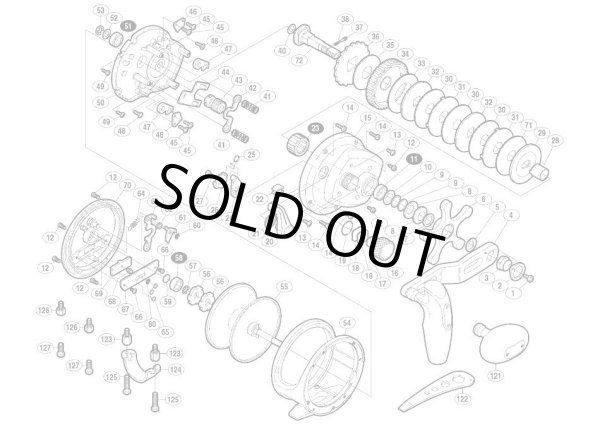 Photo1: [SHIMANO] Genuine Spare Parts for 03 OCEA JIGGER 1000-5000 4000 Product code: 017468 **Back-order (Shipping in 3-4 weeks after receiving order) (1)