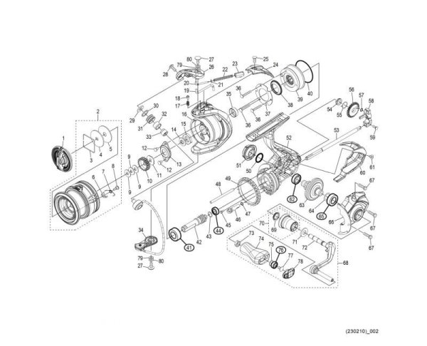 Photo1: [SHIMANO] Genuine Spare Parts for 22 MIRAVEL 1000 Product Code: 045119 **Back-order (Shipping in 3-4 weeks after receiving order) (1)