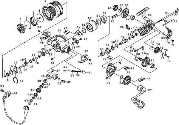 Photo1: [DAIWA] Genuine Spare Parts for 15 EXIST 2505F Product code: 00055614 **Back-order (Shipping in 3-4 weeks after receiving order) (1)