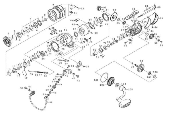 Photo1: [DAIWA] Genuine Spare Parts for 19 CERTATE LT2500-H Product code: 00060047 **Back-order (Shipping in 3-4 weeks after receiving order) (1)