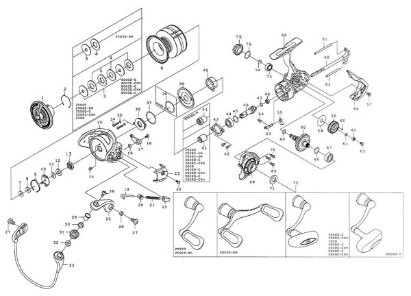 Photo1: [DAIWA] Genuine Spare Parts for 18 FREAMS LT5000S-CXH Product code: 00057060 **Back-order (Shipping in 3-4 weeks after receiving order) (1)