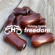 Photo1: [FHF/fishing house freedom] Wood Handle Knob Paddle Shape "SHITAN" (Red Sandalwood/Rosewood/Padouk) (1 piece) F-10 (1)