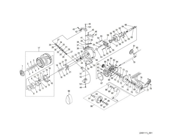 Photo1: [SHIMANO] Genuine Spare Parts for 24 STRADIC SW 8000HG Product Code: 047441 **Back-order (Shipping in 3-4 weeks after receiving order) (1)