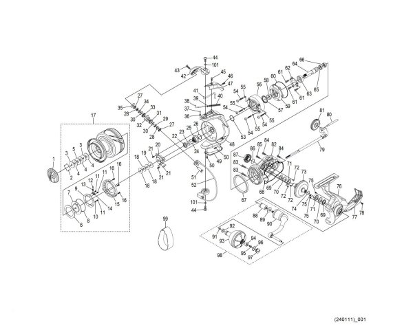 Photo1: [SHIMANO] Genuine Spare Parts for 24 STRADIC SW 8000PG Product Code: 047434 **Back-order (Shipping in 3-4 weeks after receiving order) (1)