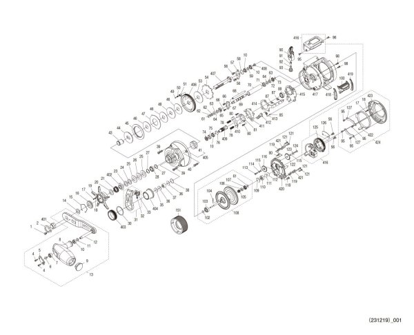 Photo1: [SHIMANO] Genuine Spare Parts for 24 OCEA CONQUEST CT 301HG LEFT Product code: 046727 **Back-order (Shipping in 3-4 weeks after receiving order) (1)