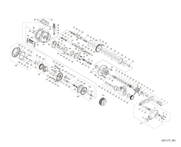 Photo1: [SHIMANO] Genuine Spare Parts for 24 OCEA CONQUEST CT 300PG RIGHT Product code: 046680 **Back-order (Shipping in 3-4 weeks after receiving order) (1)