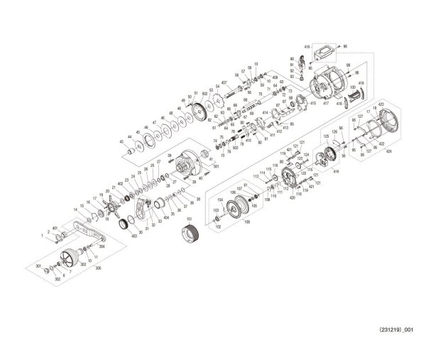 Photo1: [SHIMANO] Genuine Spare Parts for 24 OCEA CONQUEST CT 301MG LEFT Product code: 046703 **Back-order (Shipping in 3-4 weeks after receiving order) (1)