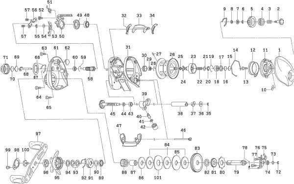 Photo1: [DAIWA] Genuine Spare Parts for 14 STEEZ LTD SV 105XHL Product code: 00614069 **Back-order (Shipping in 3-4 weeks after receiving order) (1)