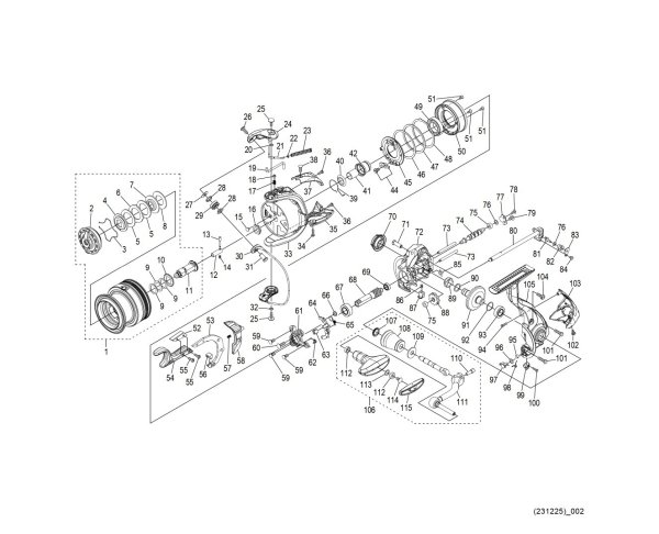 Photo1: [SHIMANO] Genuine Spare Parts for 23 BB-X Larissa C3000DXG Product Code: 046222 **Back-order (Shipping in 3-4 weeks after receiving order) (1)