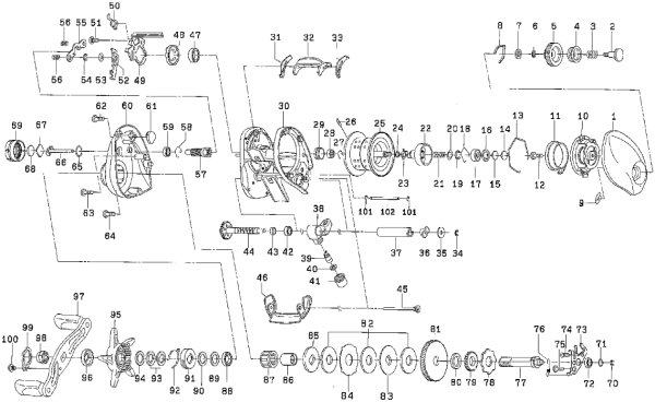 Photo1: [DAIWA] Genuine Spare Parts for 18 SV LIGHT LTD 8.1L-TN Product code: 00614170 **Back-order (Shipping in 3-4 weeks after receiving order) (1)