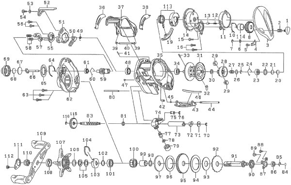 Photo1: [DAIWA] Genuine Spare Parts for 13 T3 MX 1016XHL-TW Product code: 00613435 **Back-order (Shipping in 3-4 weeks after receiving order) (1)