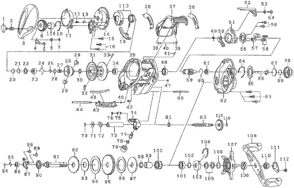 Photo1: [DAIWA] Genuine Spare Parts for 13 T3 MX 1016XH-TW Product code: 00613434 **Back-order (Shipping in 3-4 weeks after receiving order) (1)