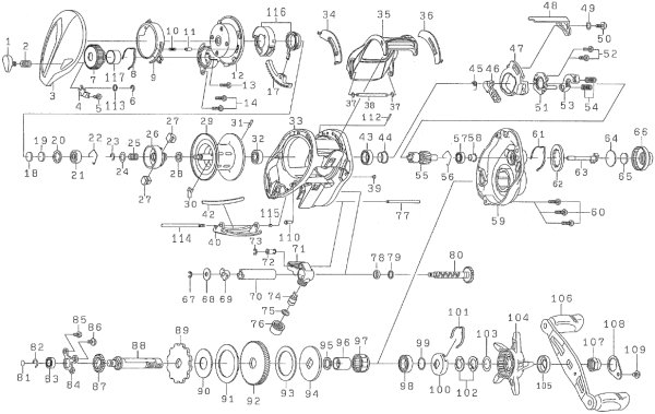 Photo1: [DAIWA] Genuine Spare Parts for 11 T3 1016SH-TW Product code: 00613414 **Back-order (Shipping in 3-4 weeks after receiving order) (1)