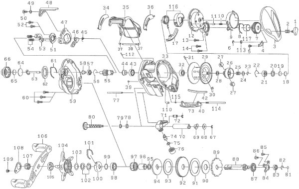 Photo1: [DAIWA] Genuine Spare Parts for 11 T3 1016SHL-TW Product code: 00613415 **Back-order (Shipping in 3-4 weeks after receiving order) (1)