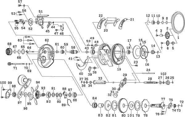 Photo1: [DAIWA] Genuine Spare Parts for 15 CATALINA BJ 200SHL Product code: 00613706 **Back-order (Shipping in 3-4 weeks after receiving order) (1)