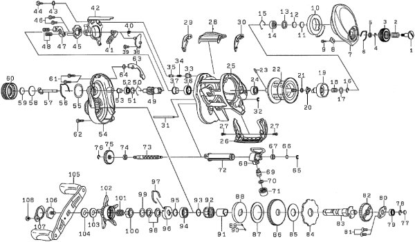 Photo1: [DAIWA] Genuine Spare Parts for 14 morethan PE SV 8.1L TW Product code: 00613461 **Back-order (Shipping in 3-4 weeks after receiving order) (1)