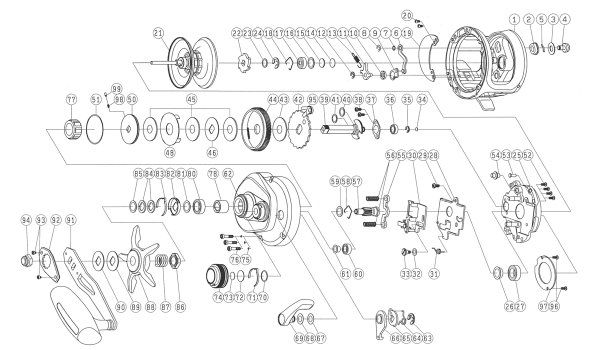 Photo1: [DAIWA] Genuine Spare Parts for 22 SALTIGA 15 15SL Product code: 00631521 **Back-order (Shipping in 3-4 weeks after receiving order) (1)