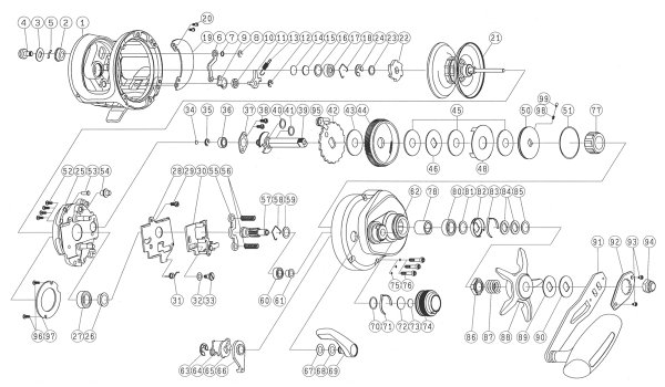 Photo1: [DAIWA] Genuine Spare Parts for 22 SALTIGA 15 15S Product code: 00631520 **Back-order (Shipping in 3-4 weeks after receiving order) (1)