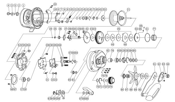 Photo1: [DAIWA] Genuine Spare Parts for 22 SALTIGA 15 15H-SJ Product code: 00631526 **Back-order (Shipping in 3-4 weeks after receiving order) (1)