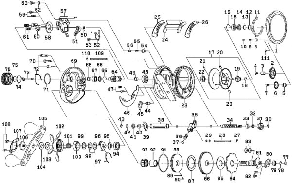 Photo1: [DAIWA] Genuine Spare Parts for 17 SALTIGA BJ 100PL-RM Product code: 00613717 **Back-order (Shipping in 3-4 weeks after receiving order) (1)