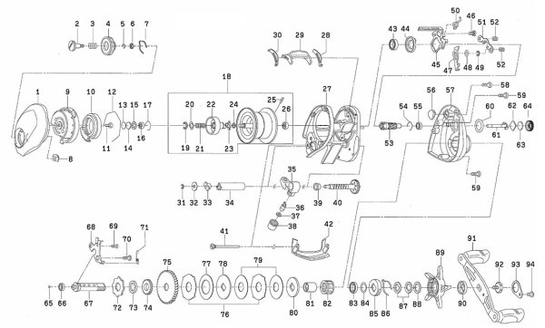 Photo1: [DAIWA] Genuine Spare Parts for 19 ALPHAS CT SV 70H Product code: 00614115 **Back-order (Shipping in 3-4 weeks after receiving order) (1)