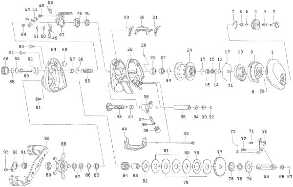 Photo1: [DAIWA] Genuine Spare Parts for 11 ALPHAS FINESSE CUSTOM 105HL Product code: 00614078 **Back-order (Shipping in 3-4 weeks after receiving order) (1)