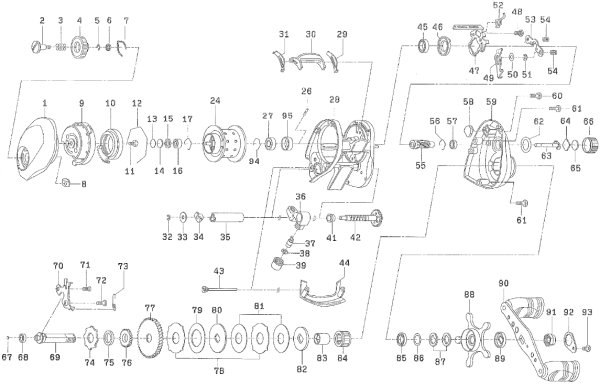 Photo1: [DAIWA] Genuine Spare Parts for 11 ALPHAS FINESSE CUSTOM 105H Product code: 00614077 **Back-order (Shipping in 3-4 weeks after receiving order) (1)