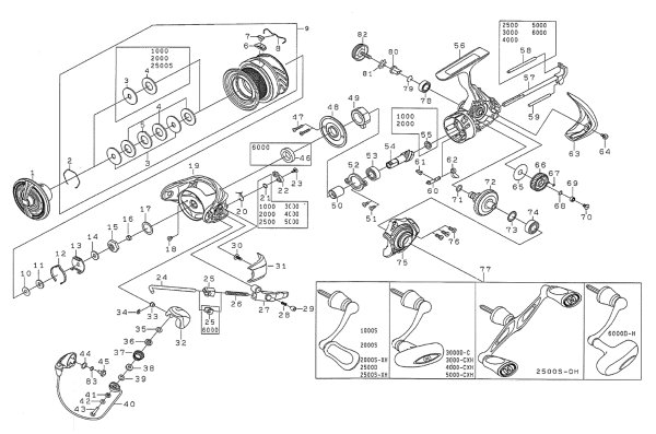 Photo1: [DAIWA] Genuine Spare Parts for 24 REVROS LT6000D-H Product code: 00066610 **Back-order (Shipping in 3-4 weeks after receiving order) (1)