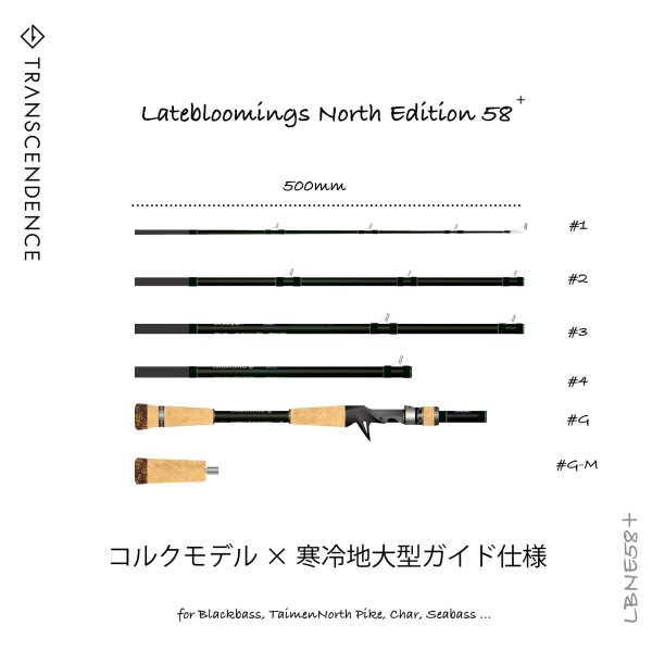 Photo1: [TRANSCENDENCE] LateBloomings58NE+ / Cold Climate Cork Model (Rod) (1)